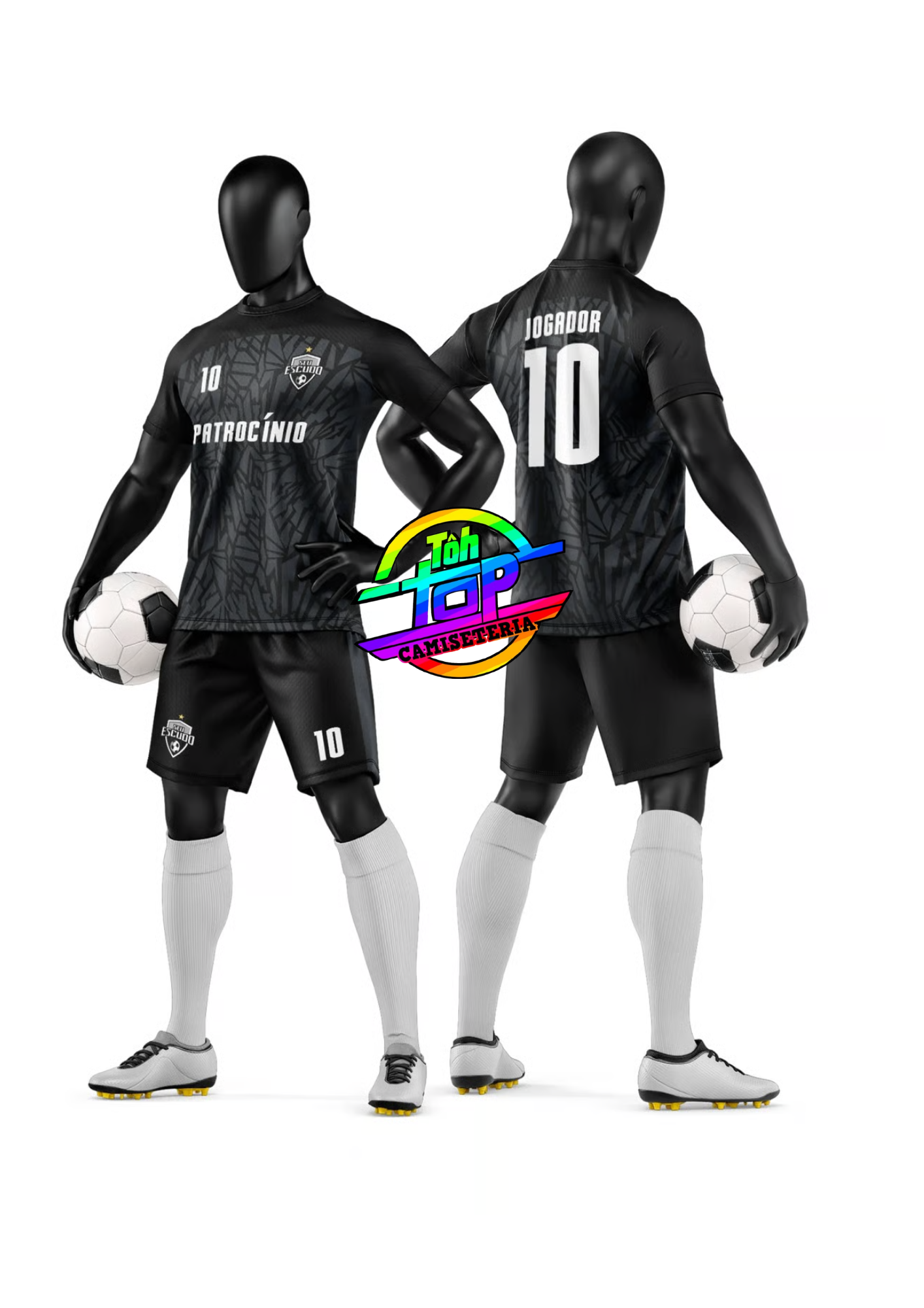Kit short e camiseta futebol
