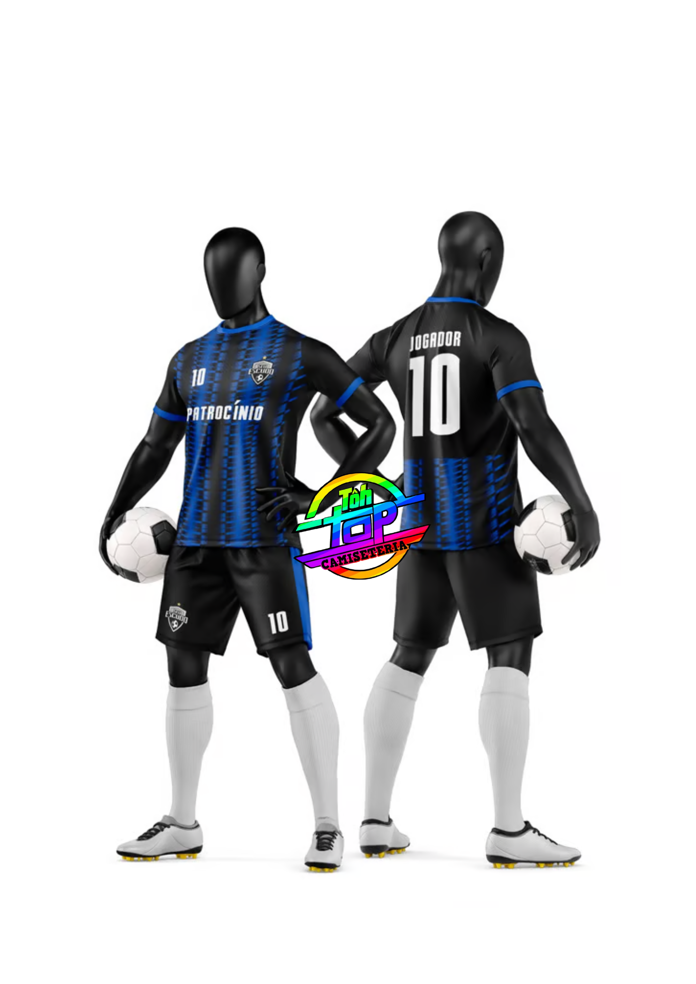 Kit short e camiseta futebol