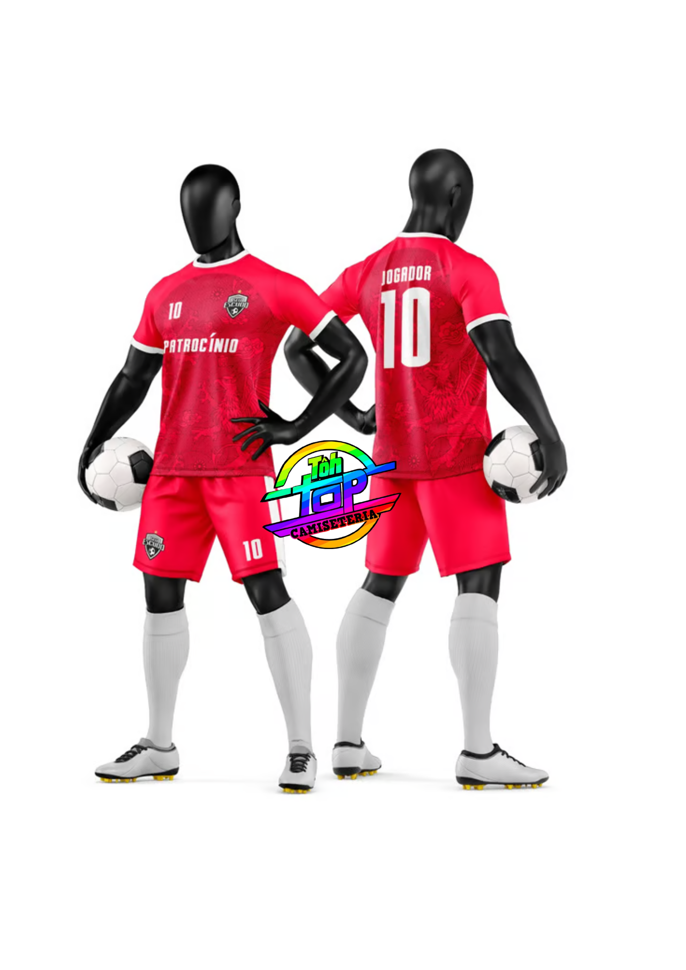 Kit short e camiseta futebol