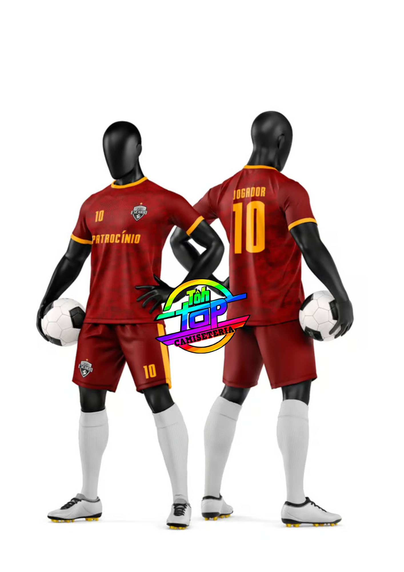 Kit short e camiseta futebol