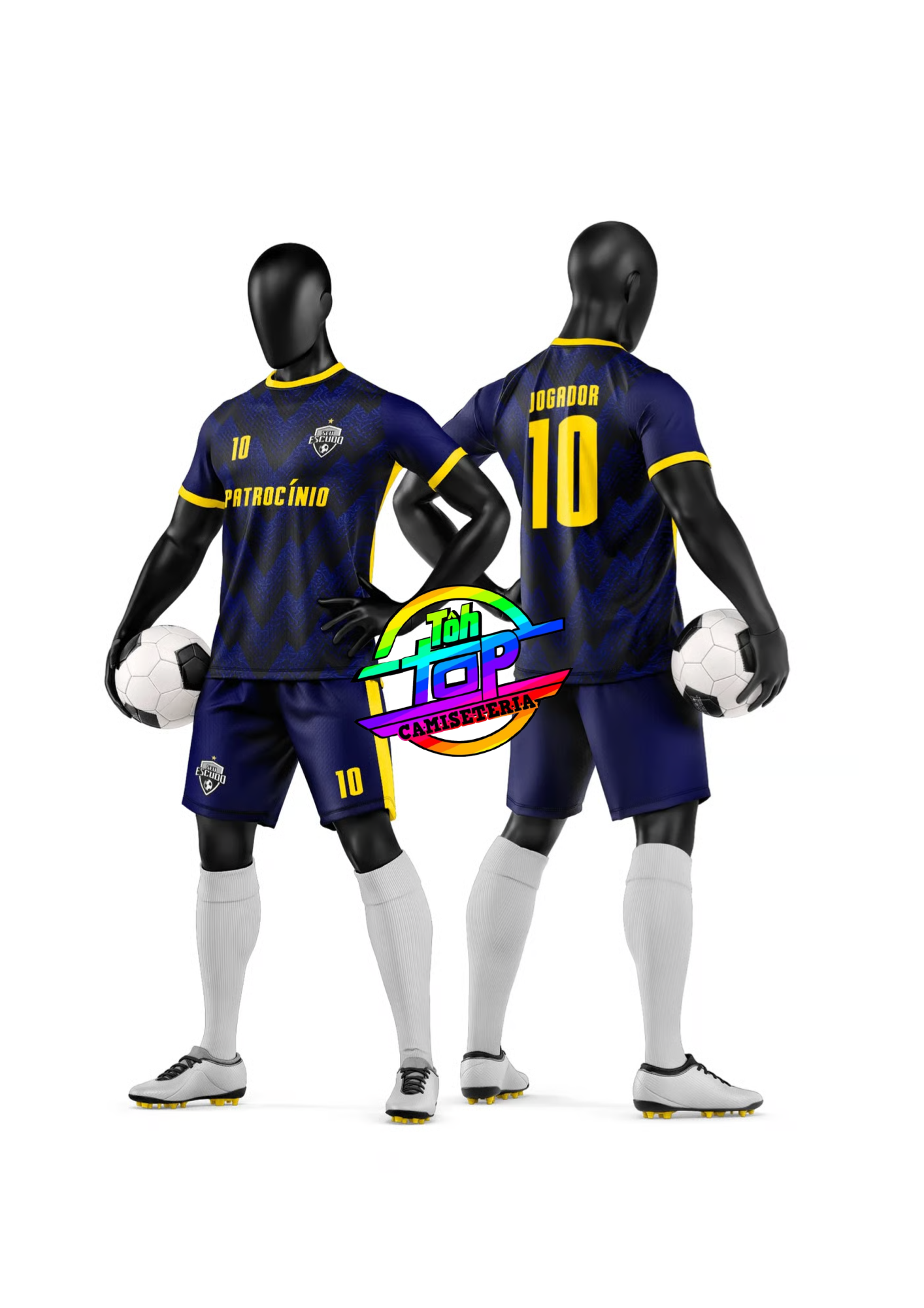 Kit short e camiseta futebol