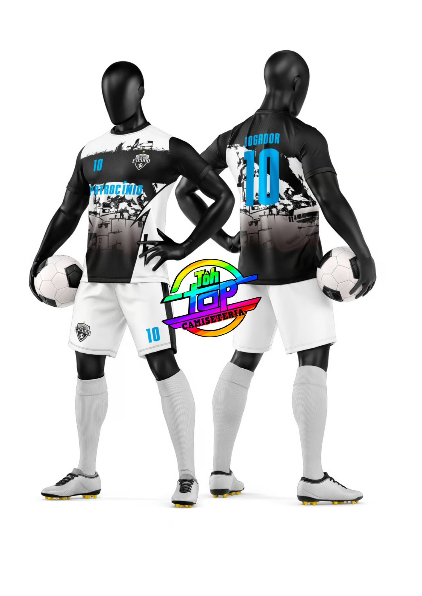 Kit short e camiseta futebol