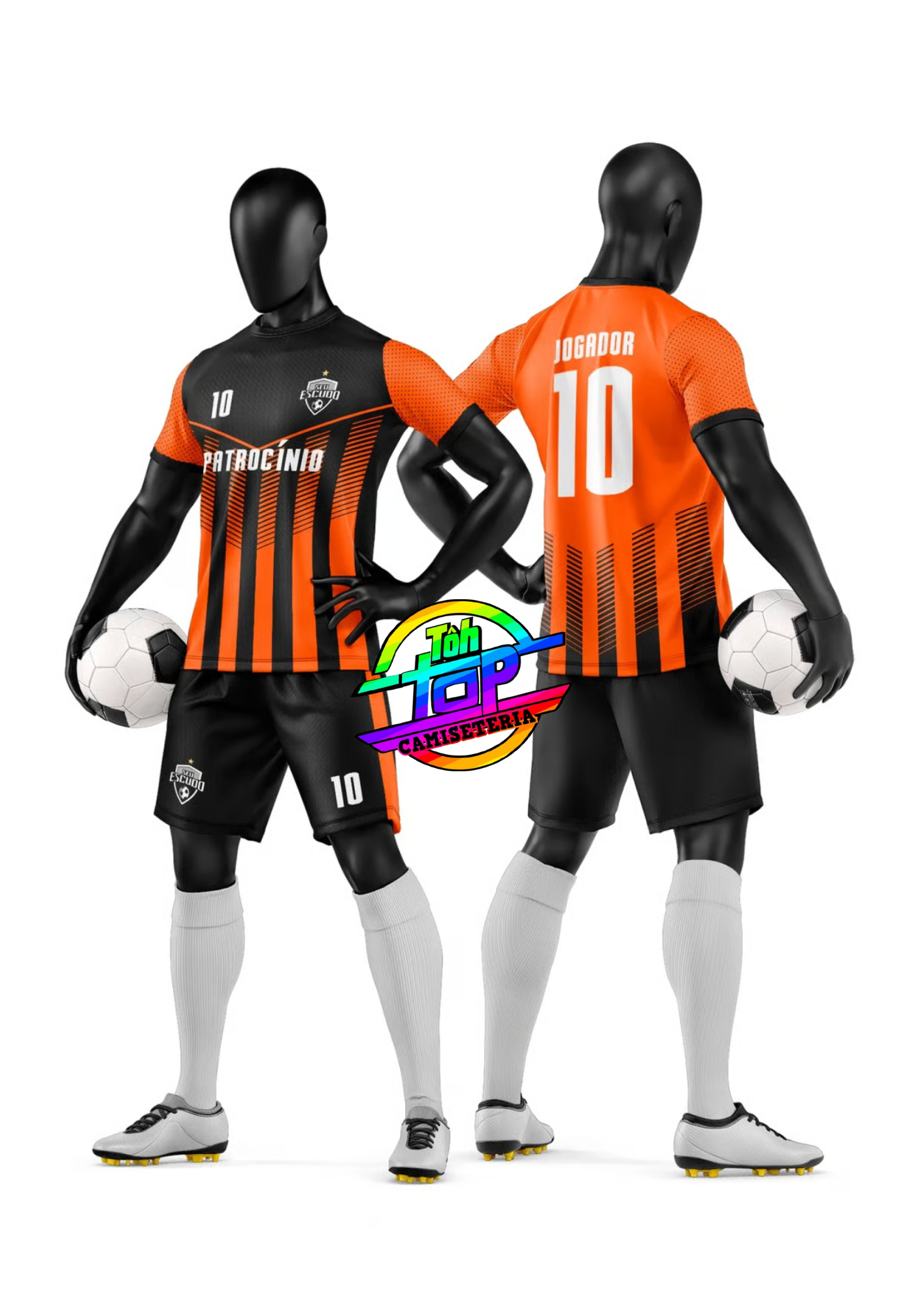 Kit short e camiseta futebol