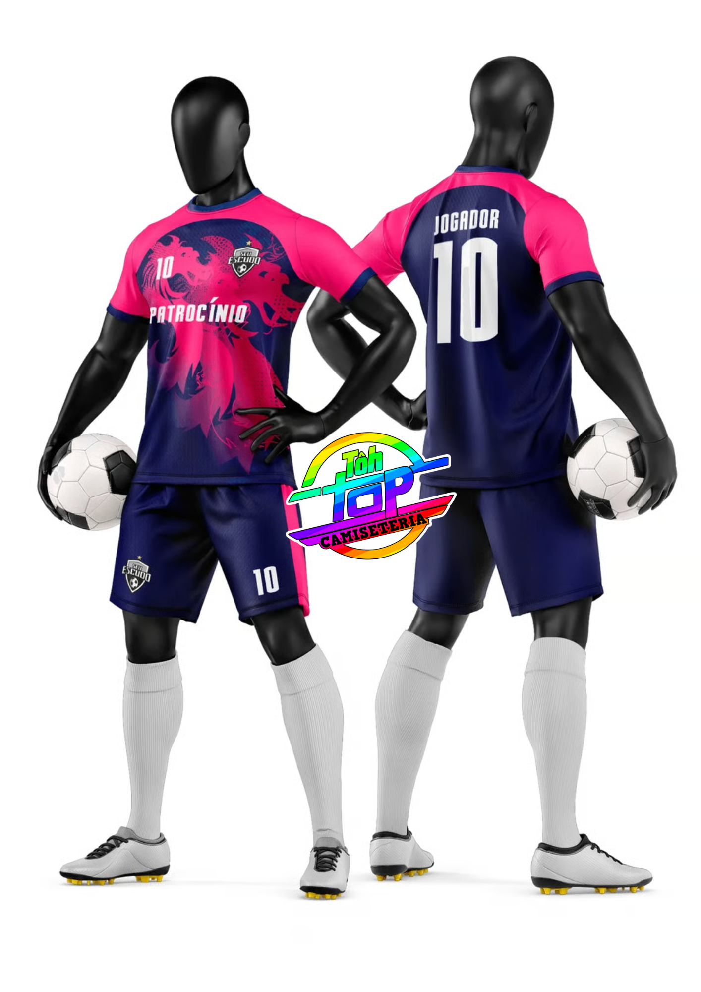 Kit short e camiseta futebol