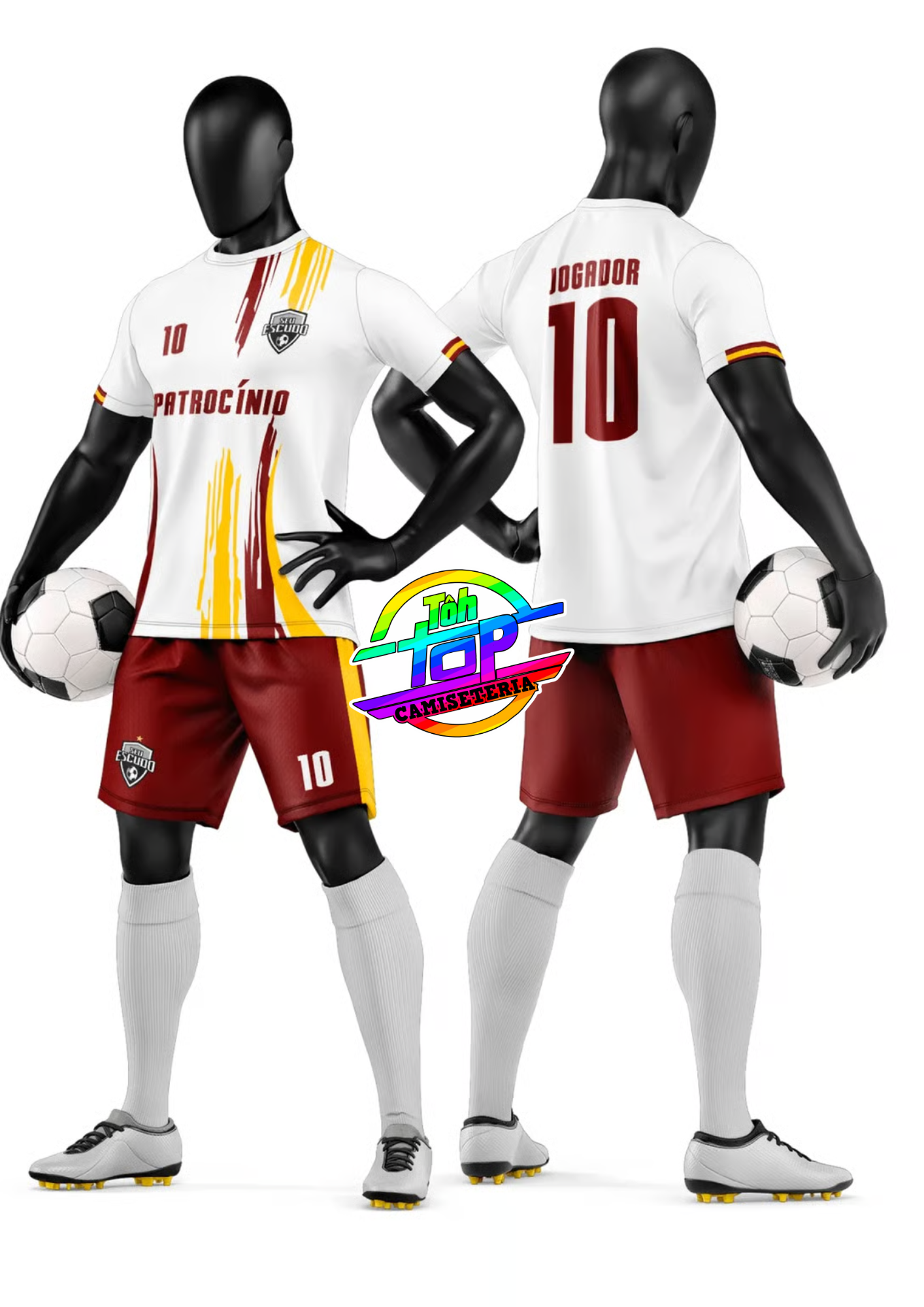 Kit short e camiseta futebol