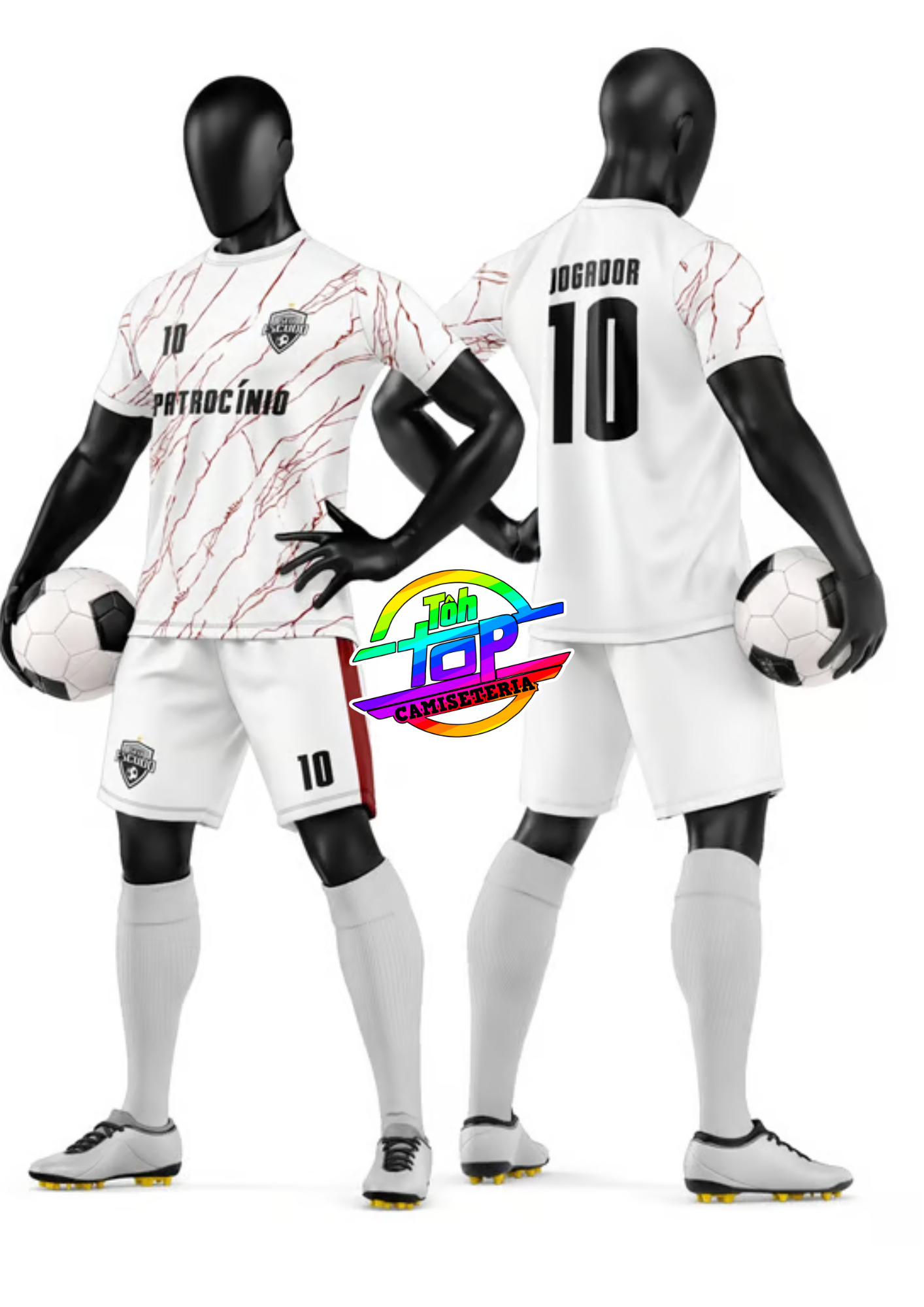 Kit short e camiseta futebol