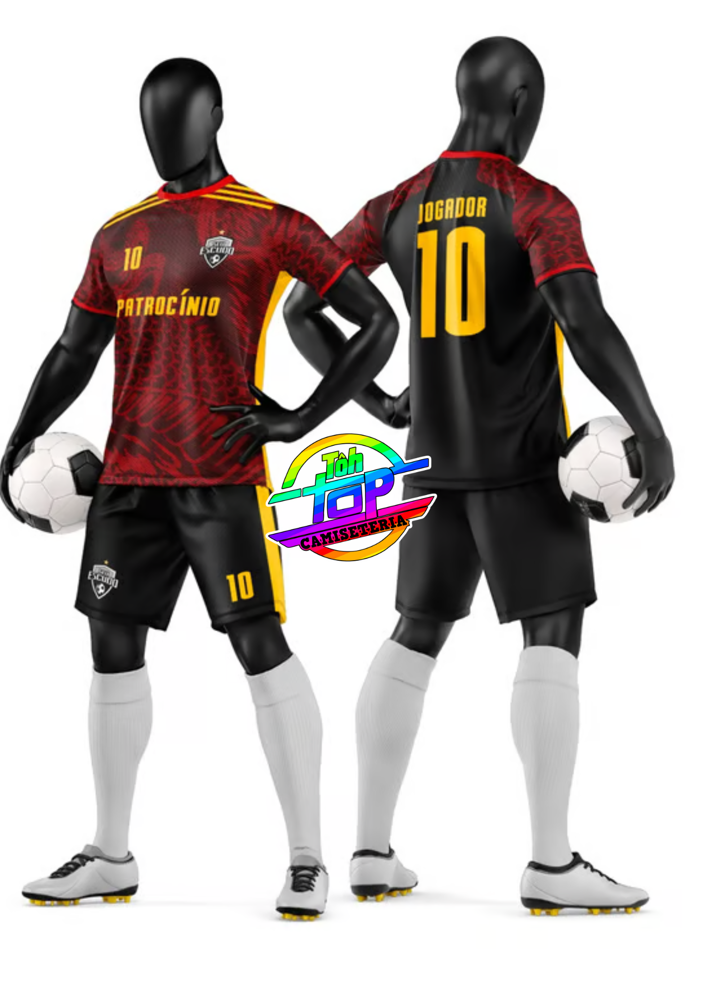 Kit short e camiseta futebol