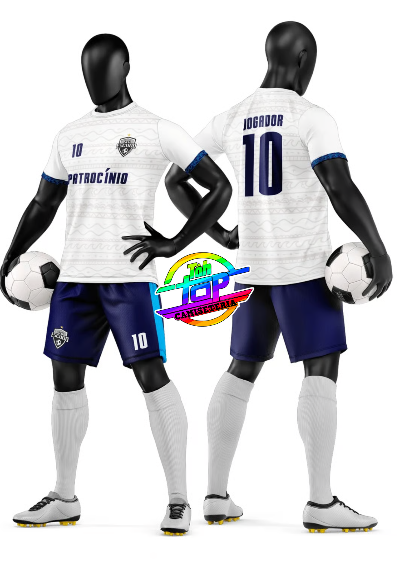 Kit short e camiseta futebol