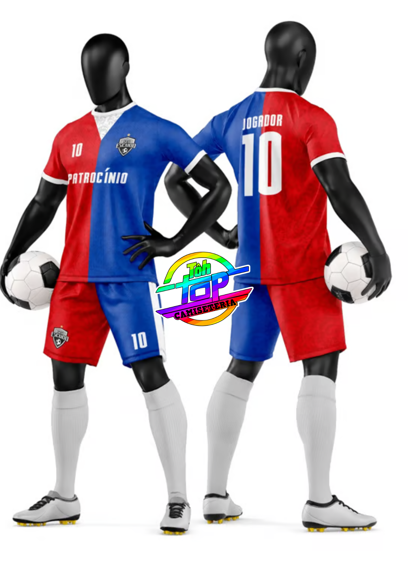 Kit short e camiseta futebol