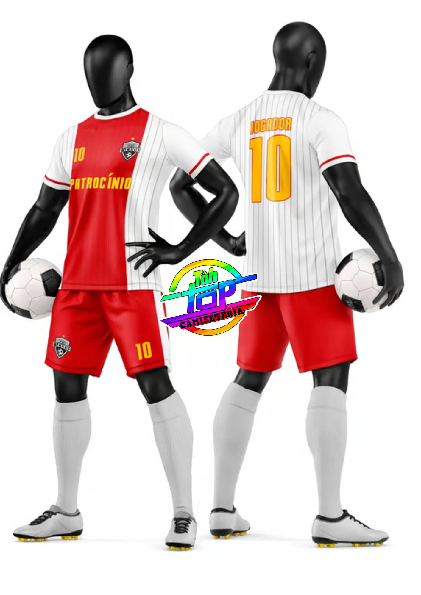 Kit short e camiseta futebol