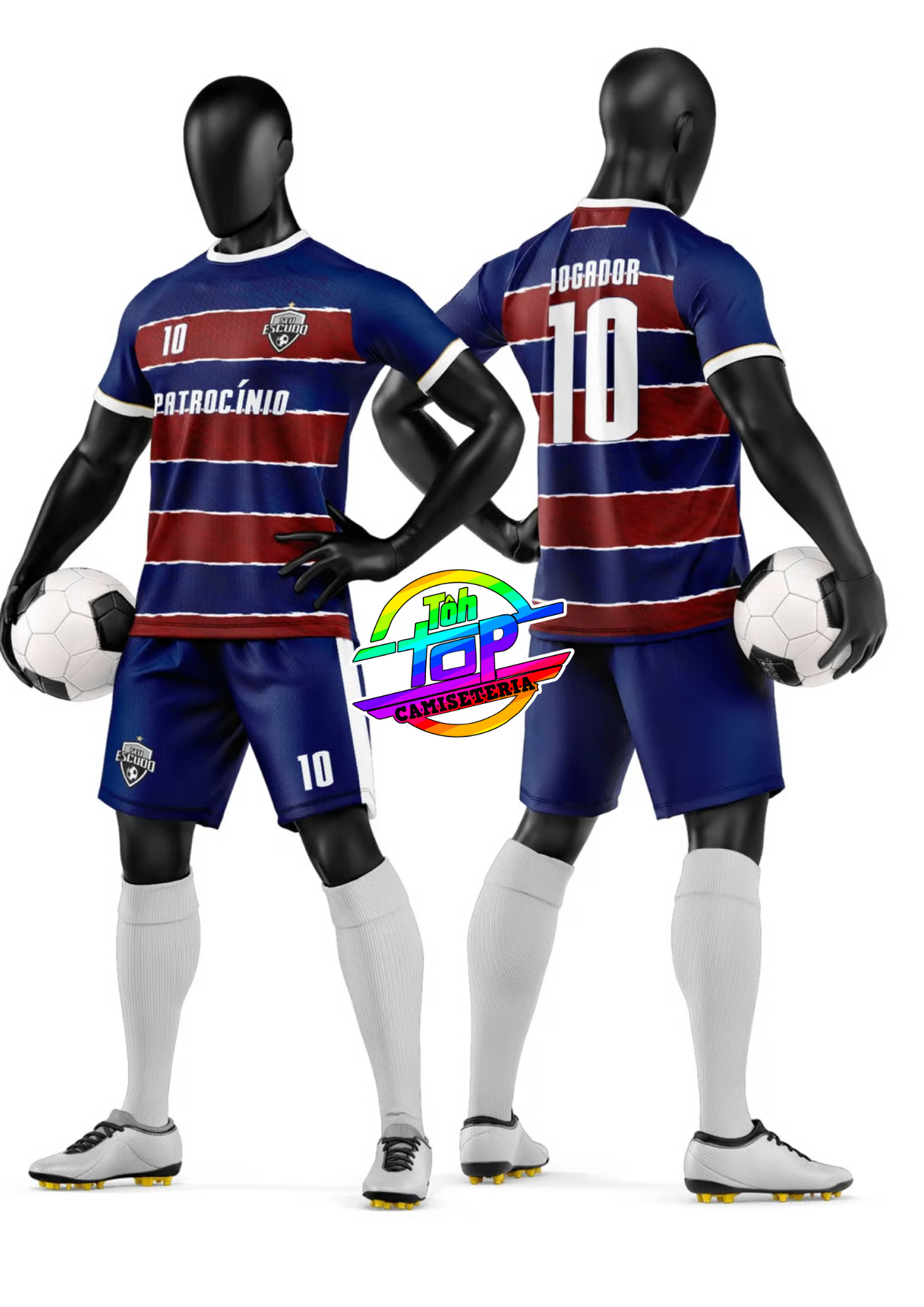 Kit short e camiseta futebol