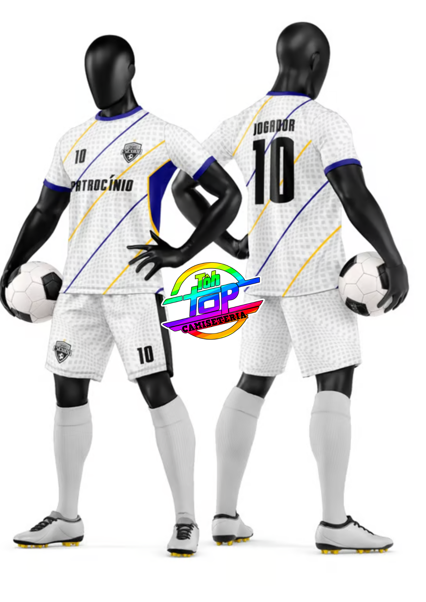 Kit short e camiseta futebol