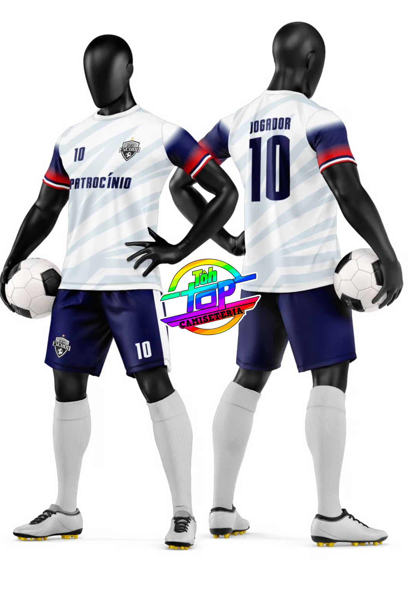 Kit short e camiseta futebol