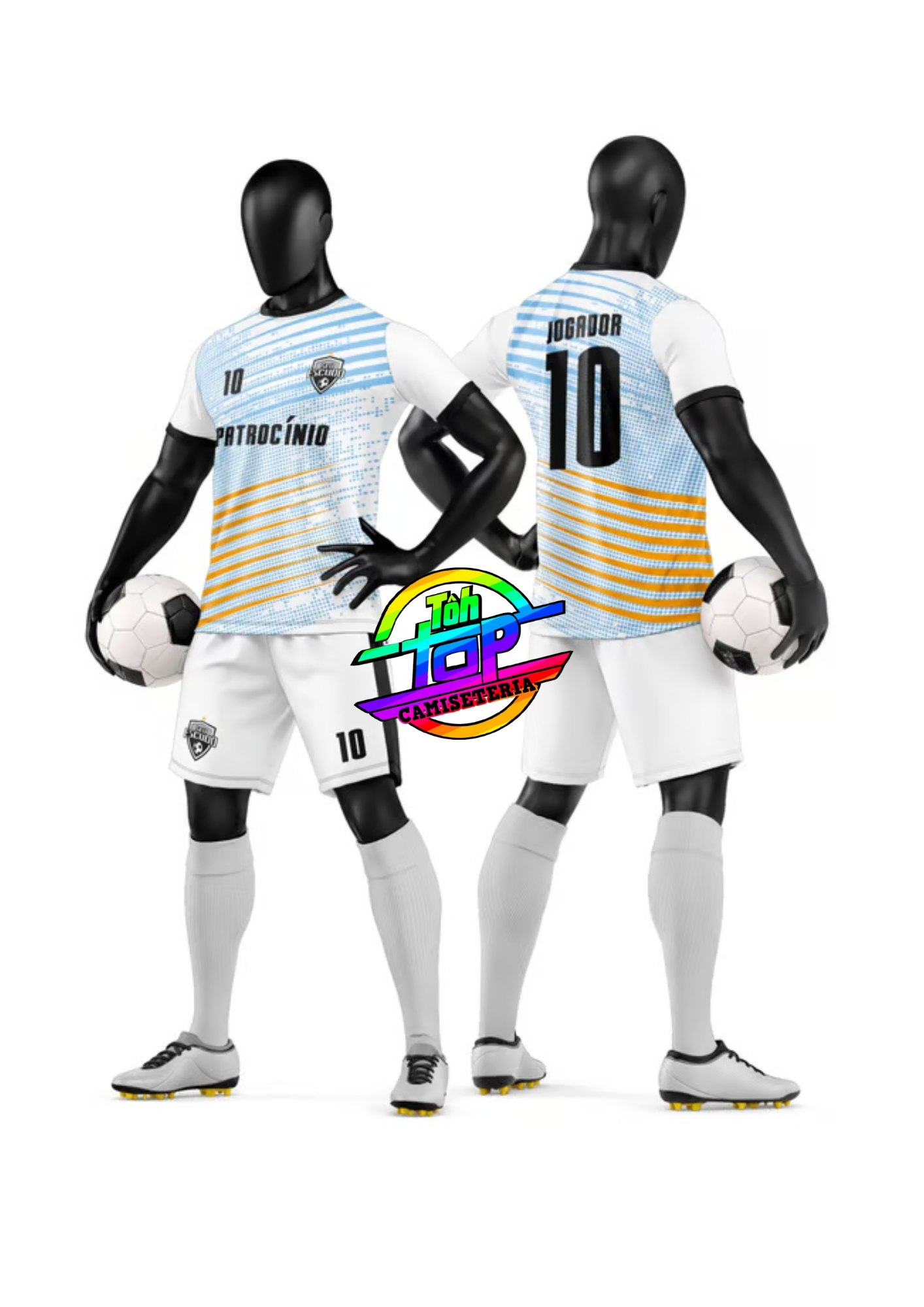 Kit short e camiseta futebol