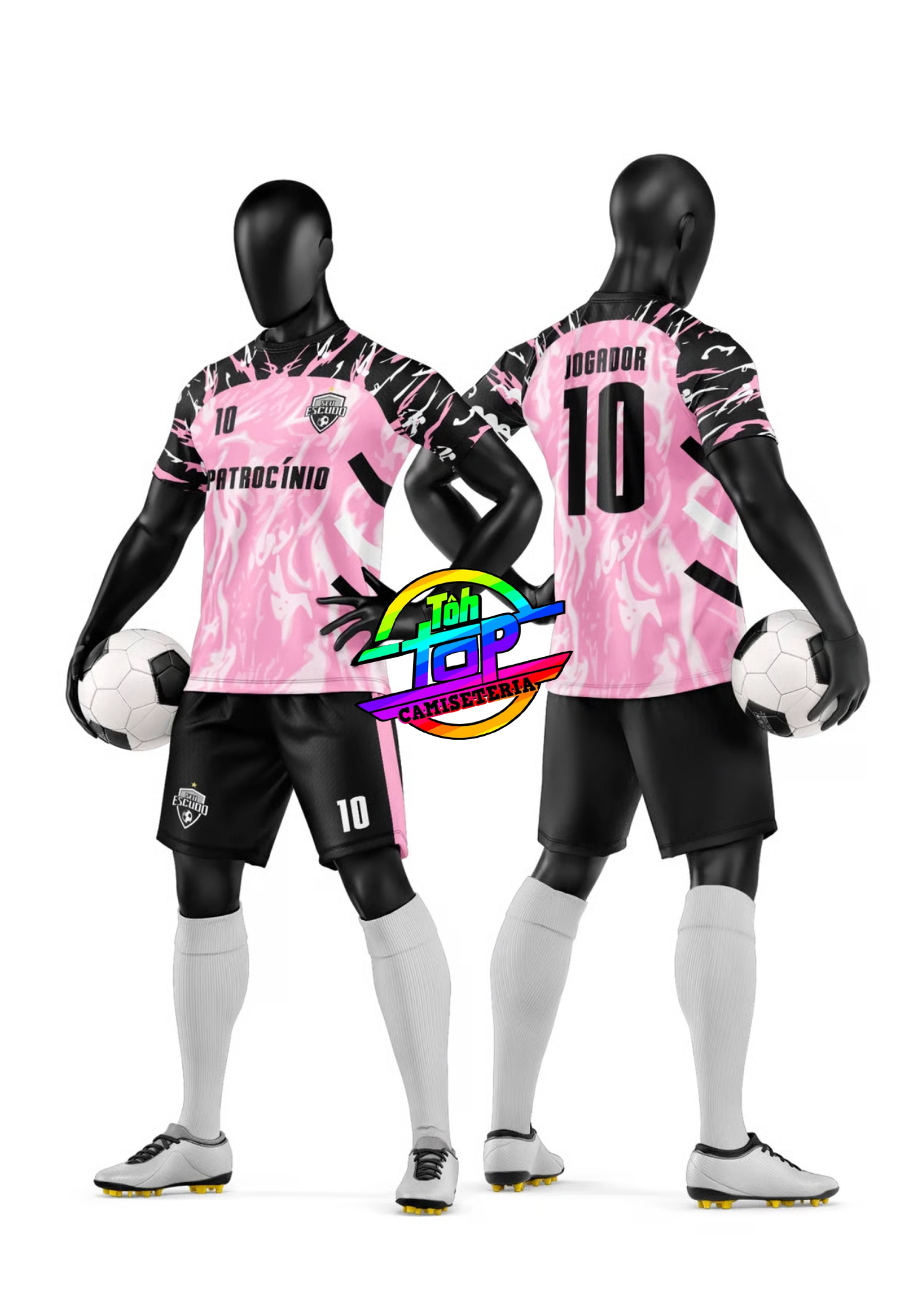 Kit short e camiseta futebol