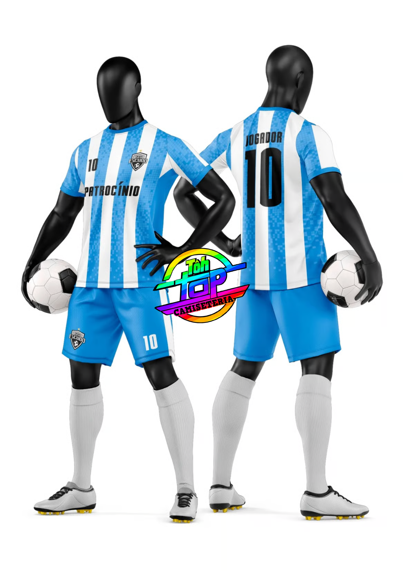 Kit short e camiseta futebol