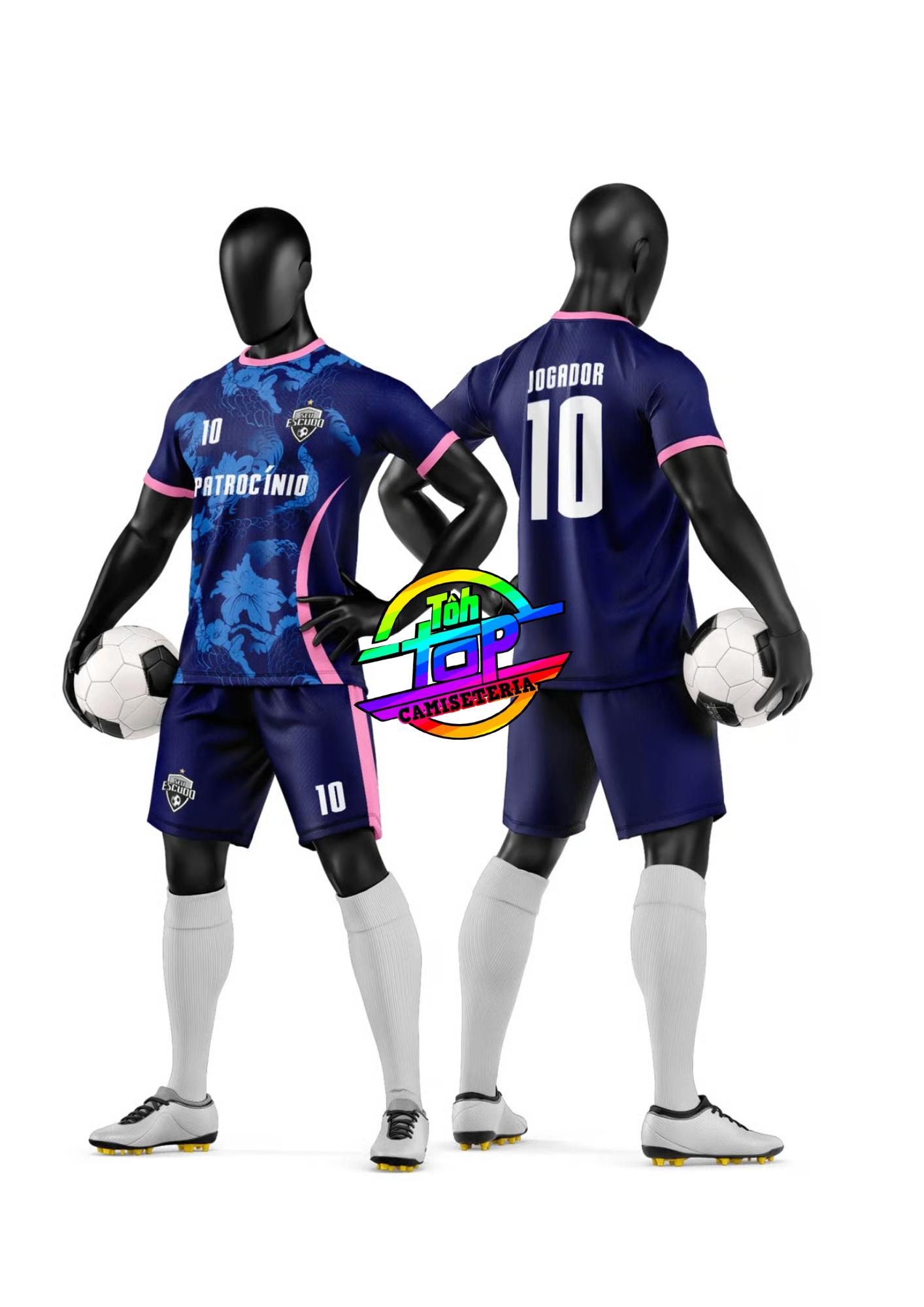 Kit short e camiseta futebol