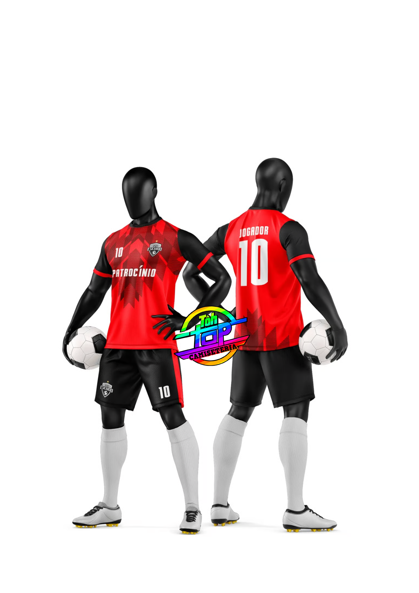 Kit short e camiseta futebol